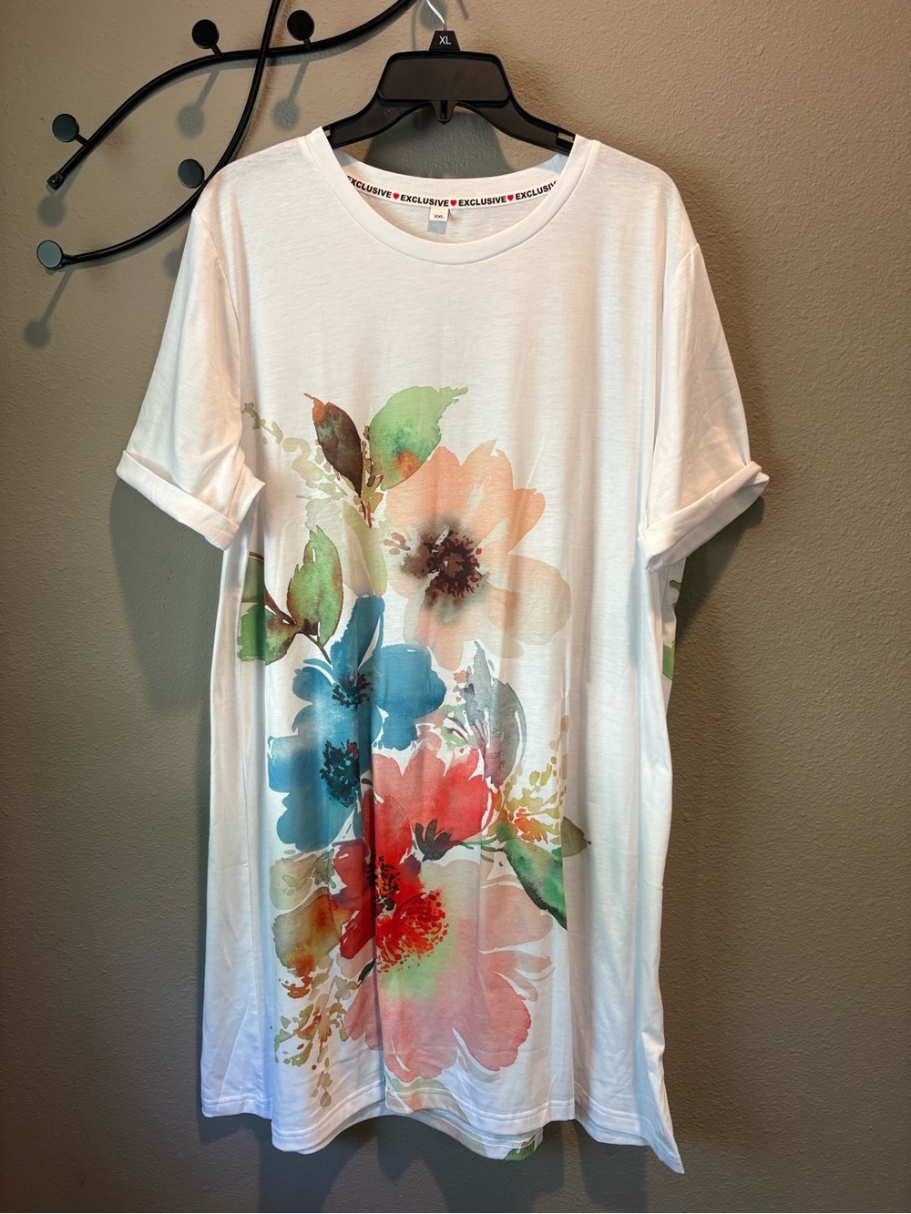 Women’s White Floral Short Sleeve Dress